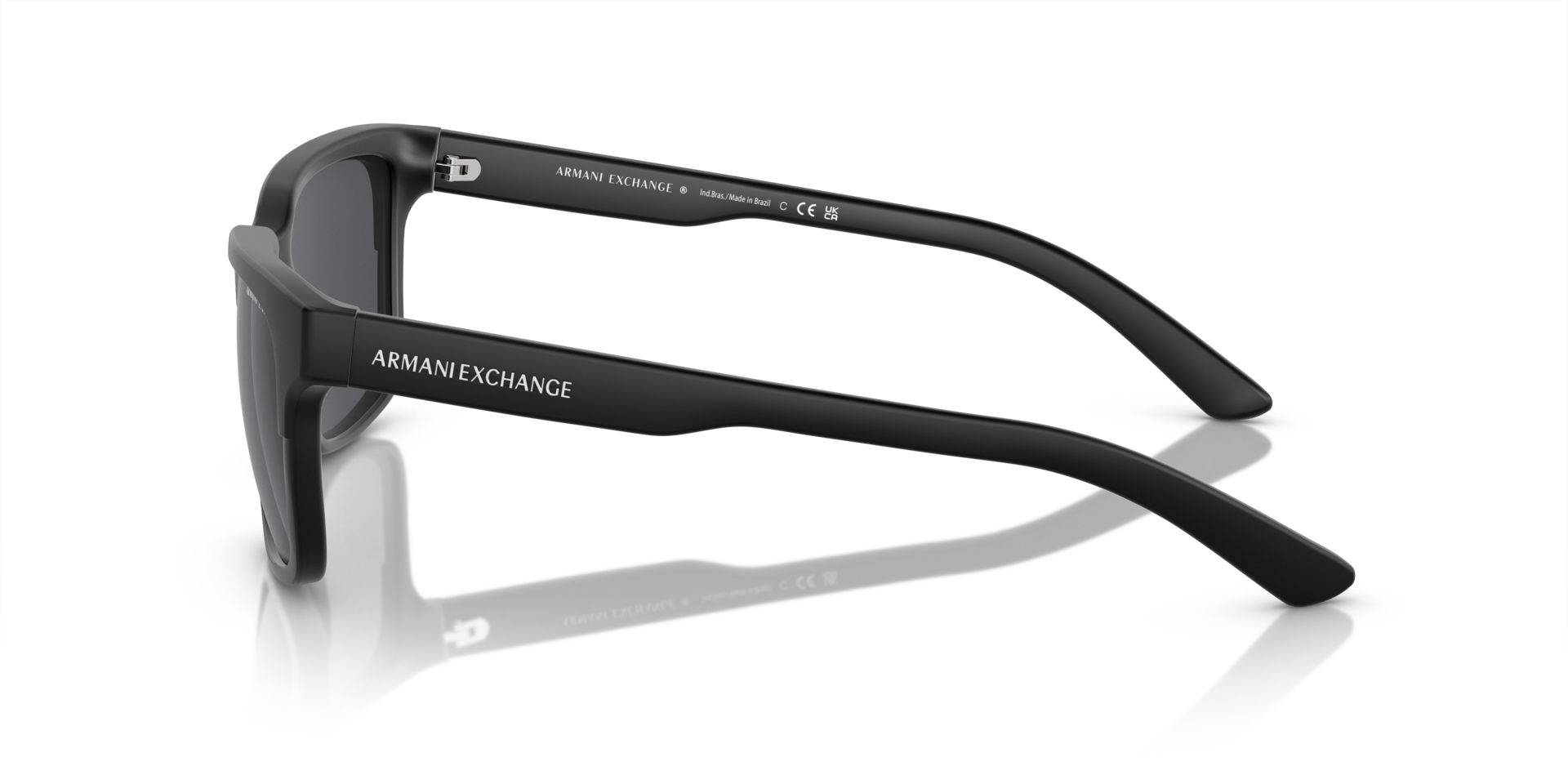 AX4026S Matte & Shiny Black KunststofSunglass Frames van B24, Zijaanzicht