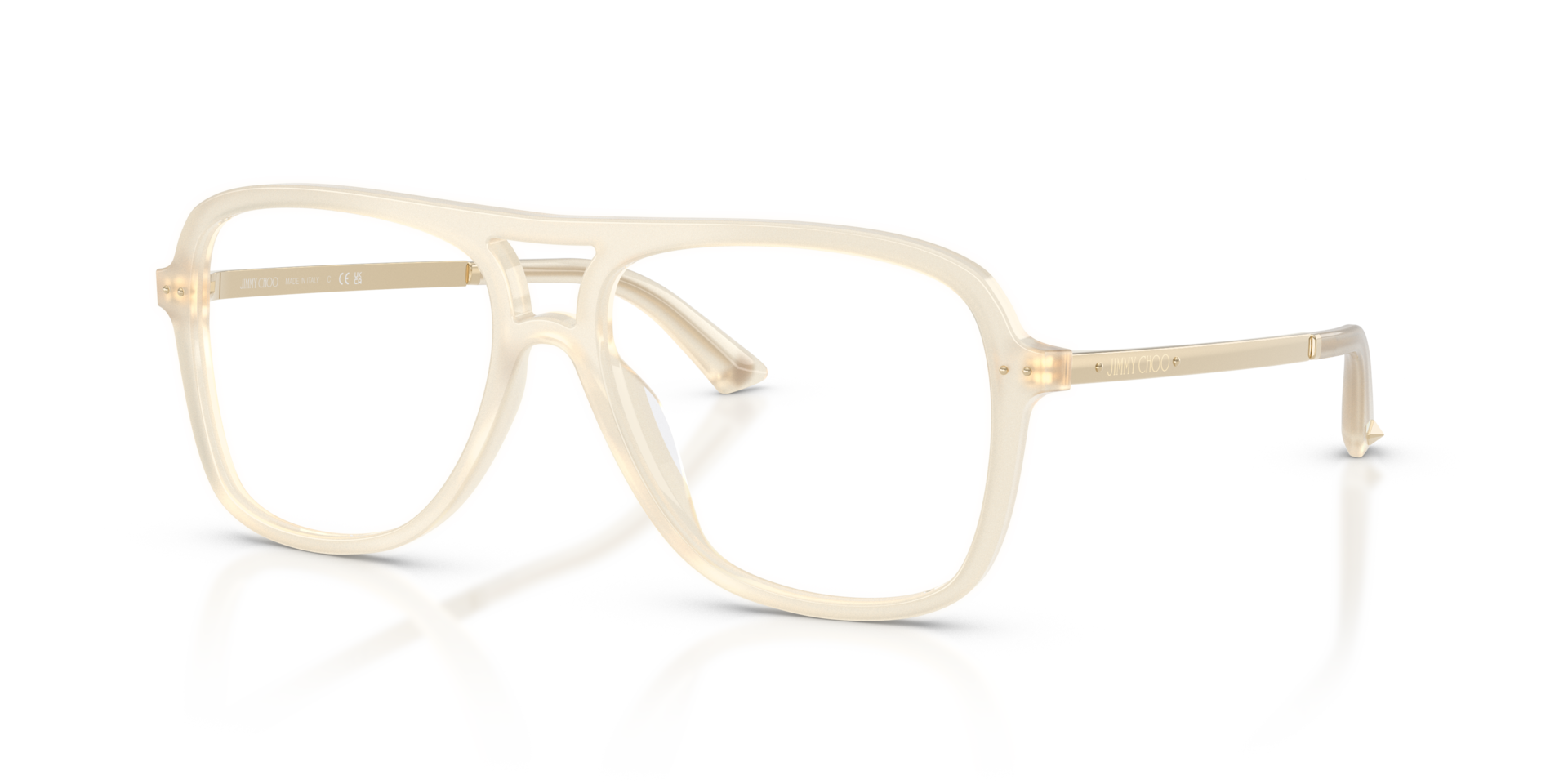 JC3052U Opaline Yellow AcetaatEyeglass Frames van B24, Hoekweergave