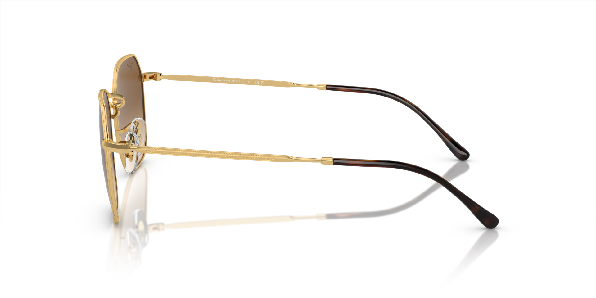 Jim Arista goud MetaalSunglass Frames van B24, Zijaanzicht