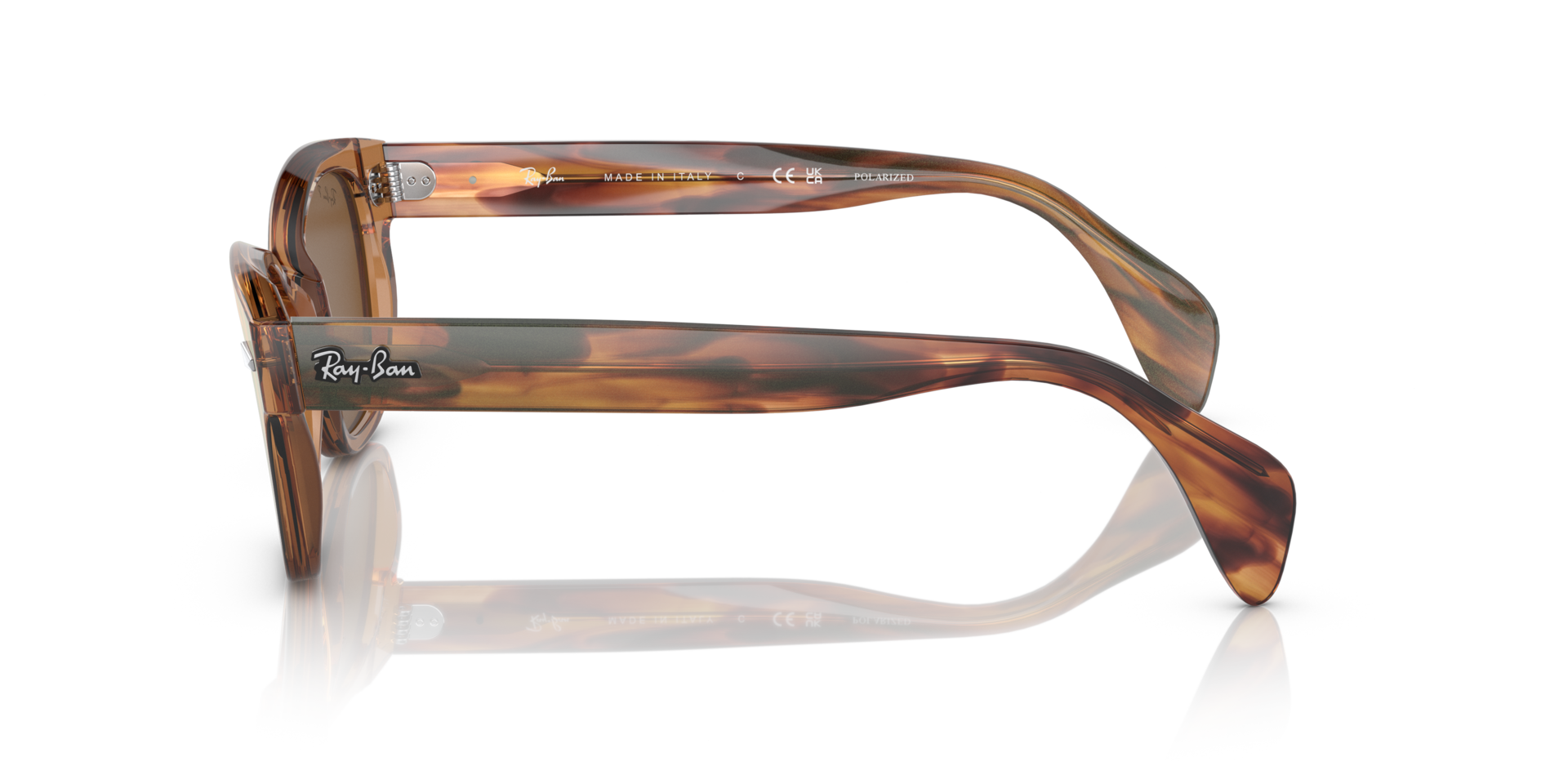 RB0880S Braun transparent KunststoffSunglass Frames von B24, Seitenansicht