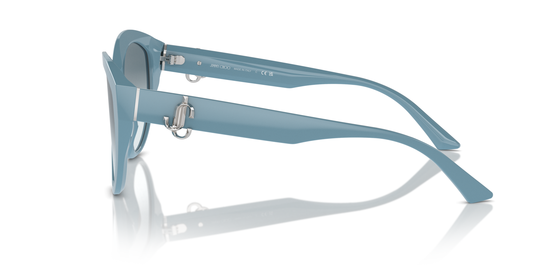 JC5007 Blauw AcetaatSunglass Frames van B24, Zijaanzicht