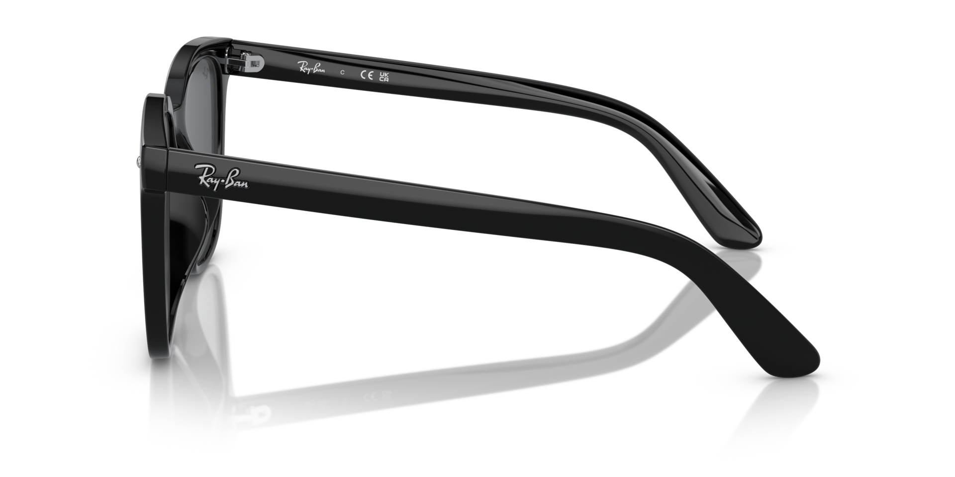 RB4401D Zwart KunststofSunglass Frames van B24, Zijaanzicht