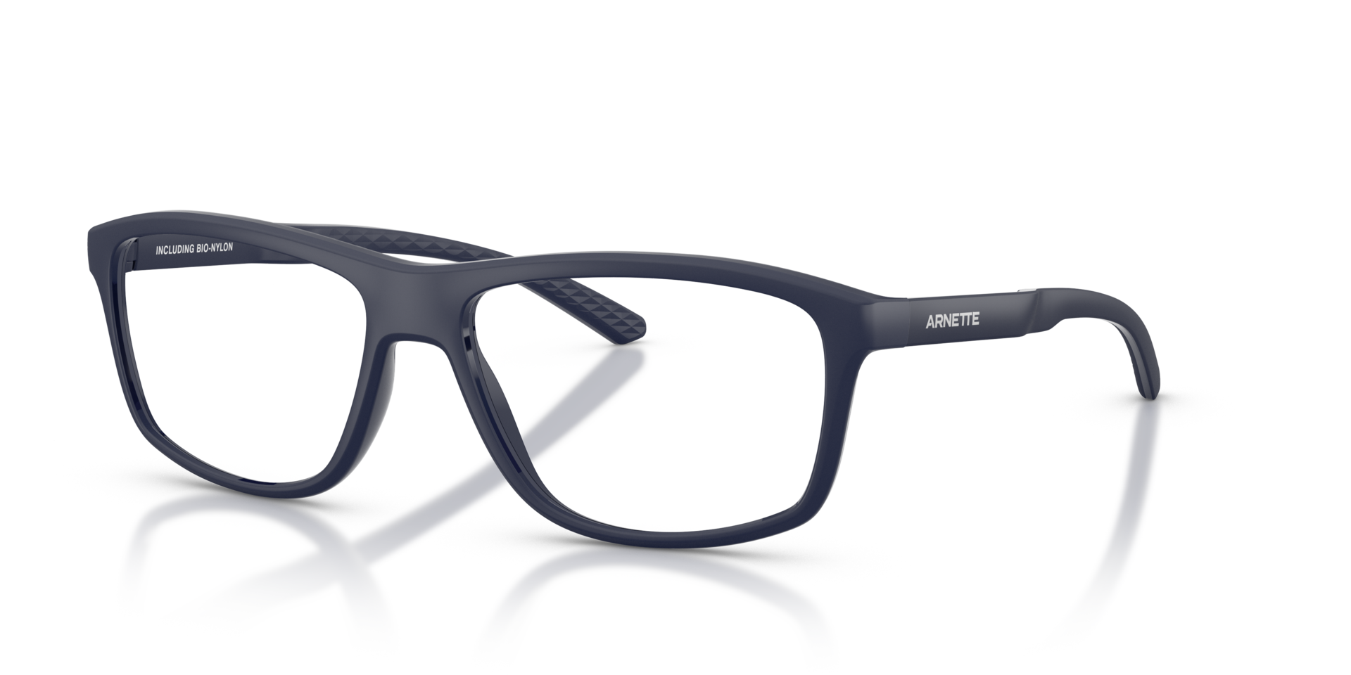 AN7291 Mat marineblauw KunststofEyeglass Frames van B24, Hoekweergave