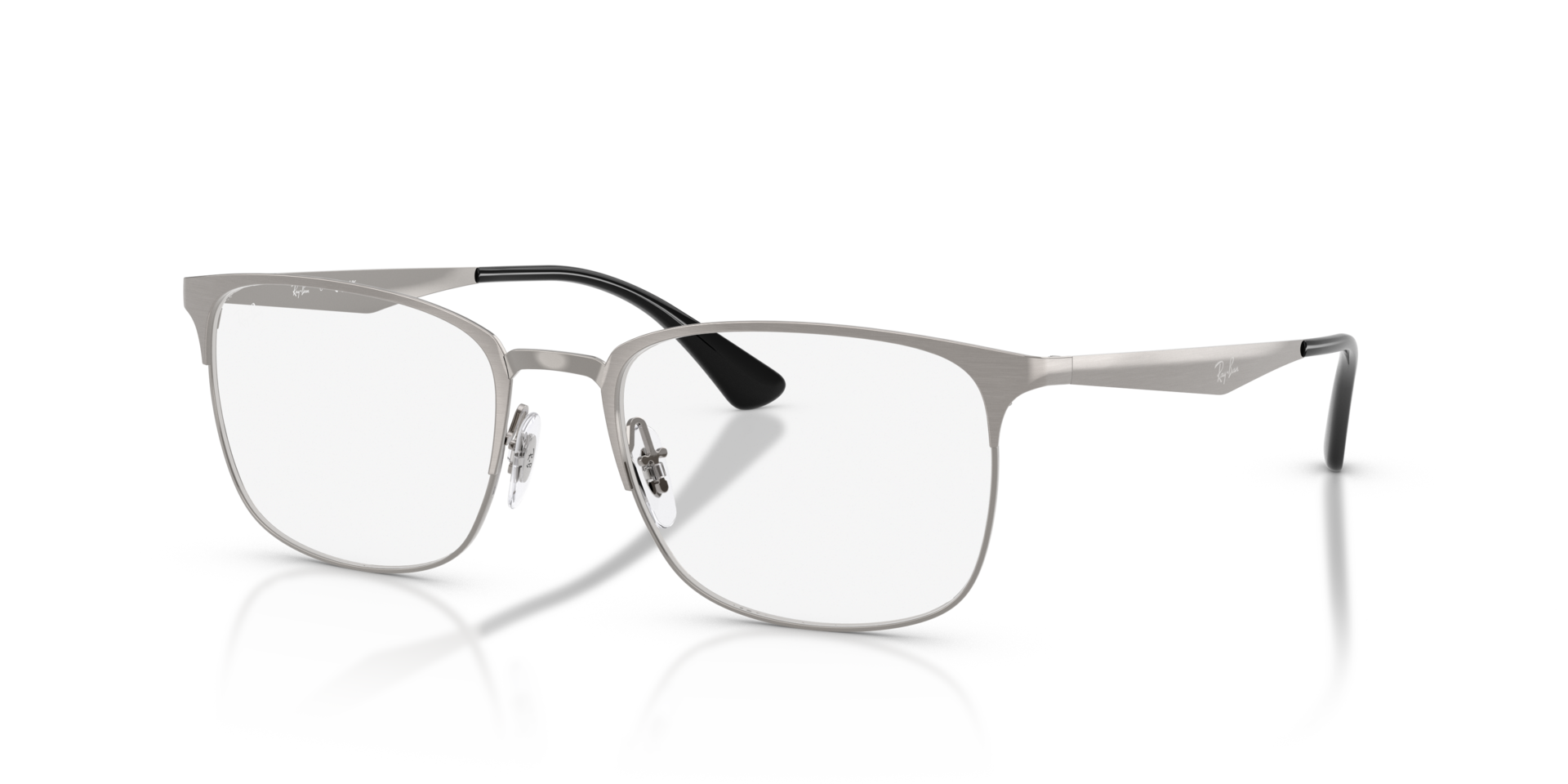 RB6421 Brushed Gunmetal MetaalEyeglass Frames van B24, Hoekweergave