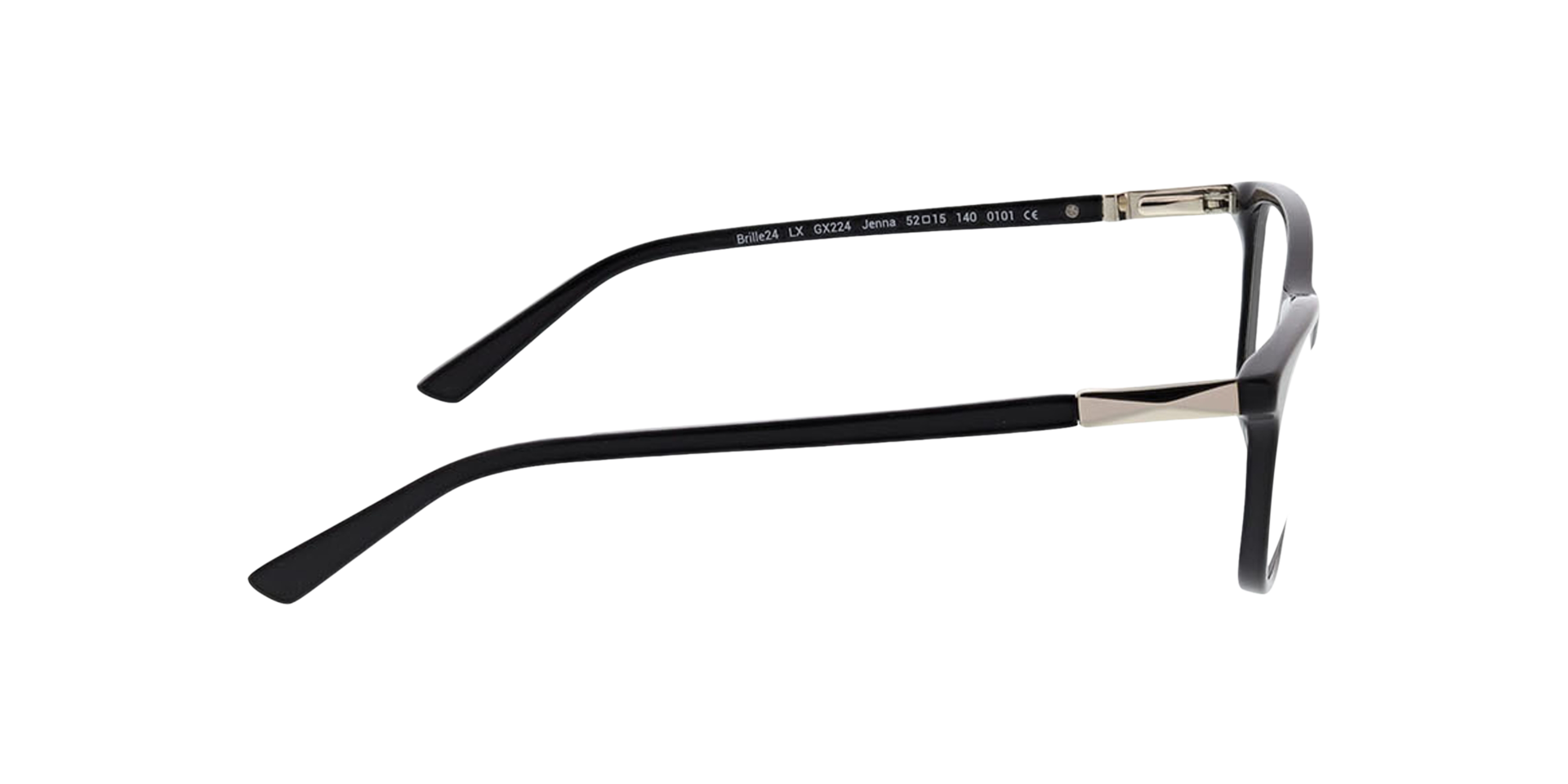 Jenna Schwarz AcetatEyeglass Frames von B24, Seitenansicht