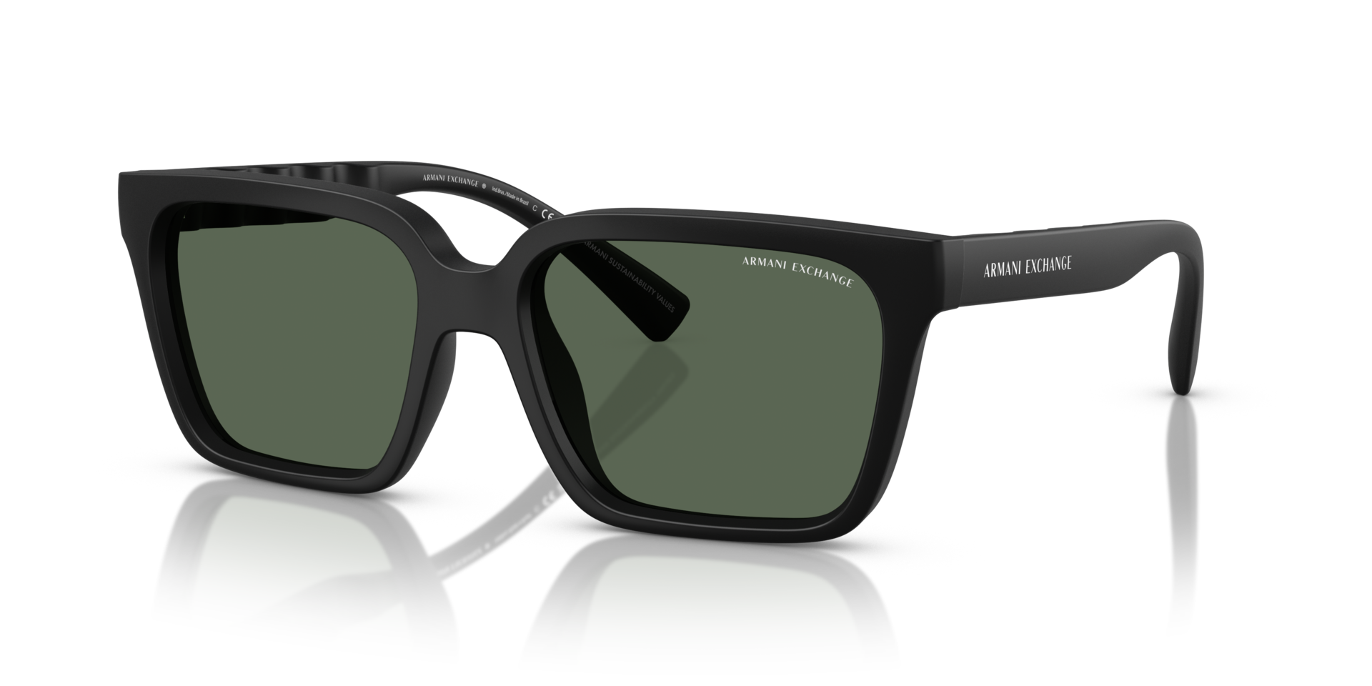AX4147S Matt Schwarz KunststoffSunglass Frames von B24, Dreiviertelansicht