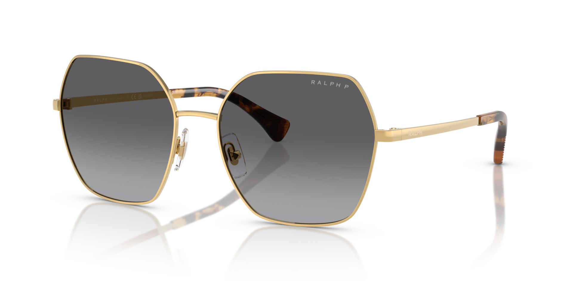 RA4138 Glanzend goud MetaalSunglass Frames van B24, Hoekweergave