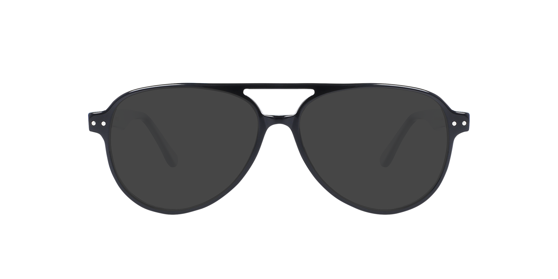 Hardy Jet Black AcetatEyeglass Frames von B24, mit getönten Gläsern