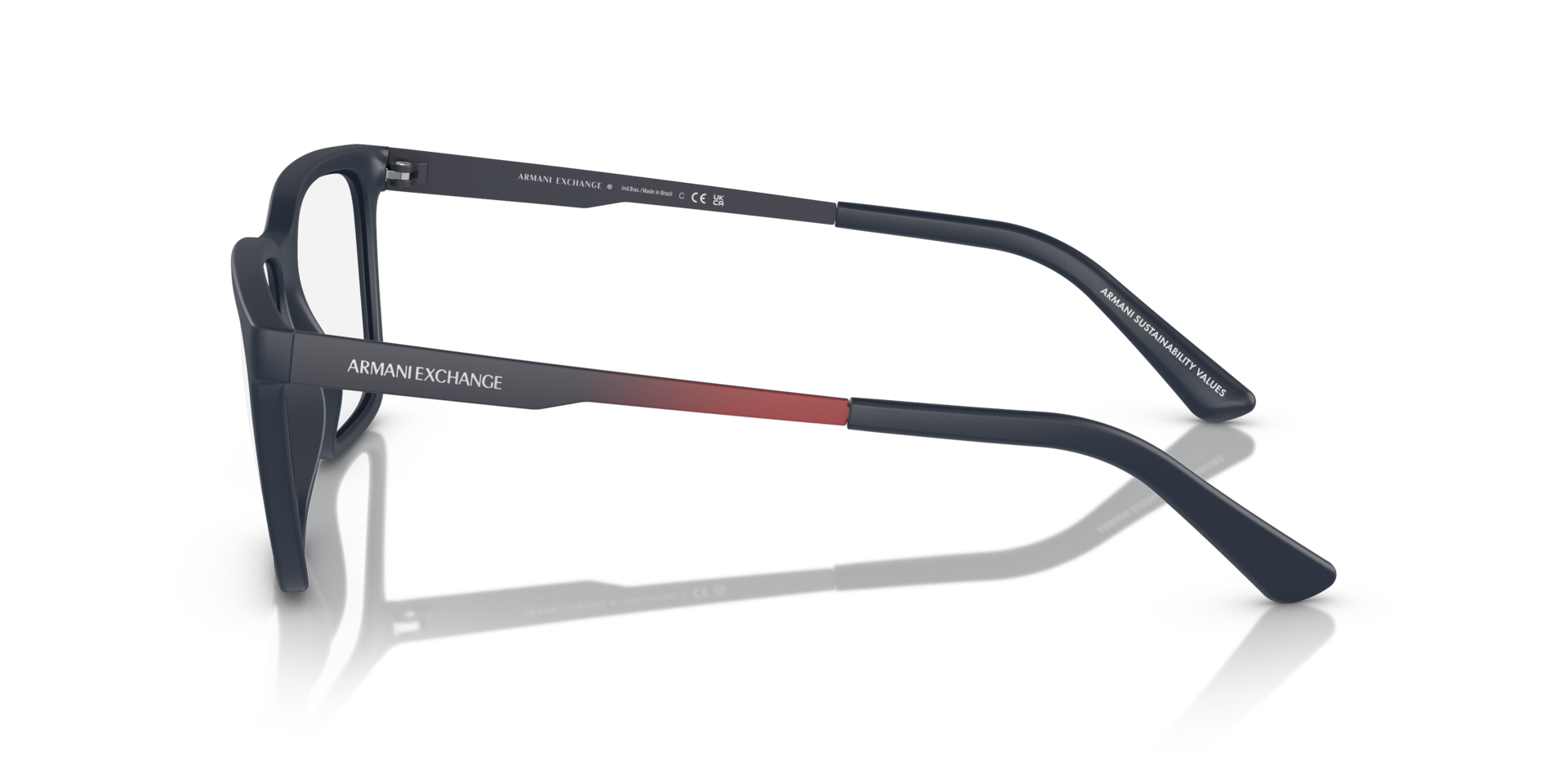 AX3103 Matt Blau KunststoffEyeglass Frames von B24, Seitenansicht