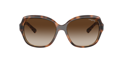 Vogue Eyewear - VO2871S, Damen, Havana dunkel gestreift/Striped Dark Havana/Transparent Pink, Größe: Large