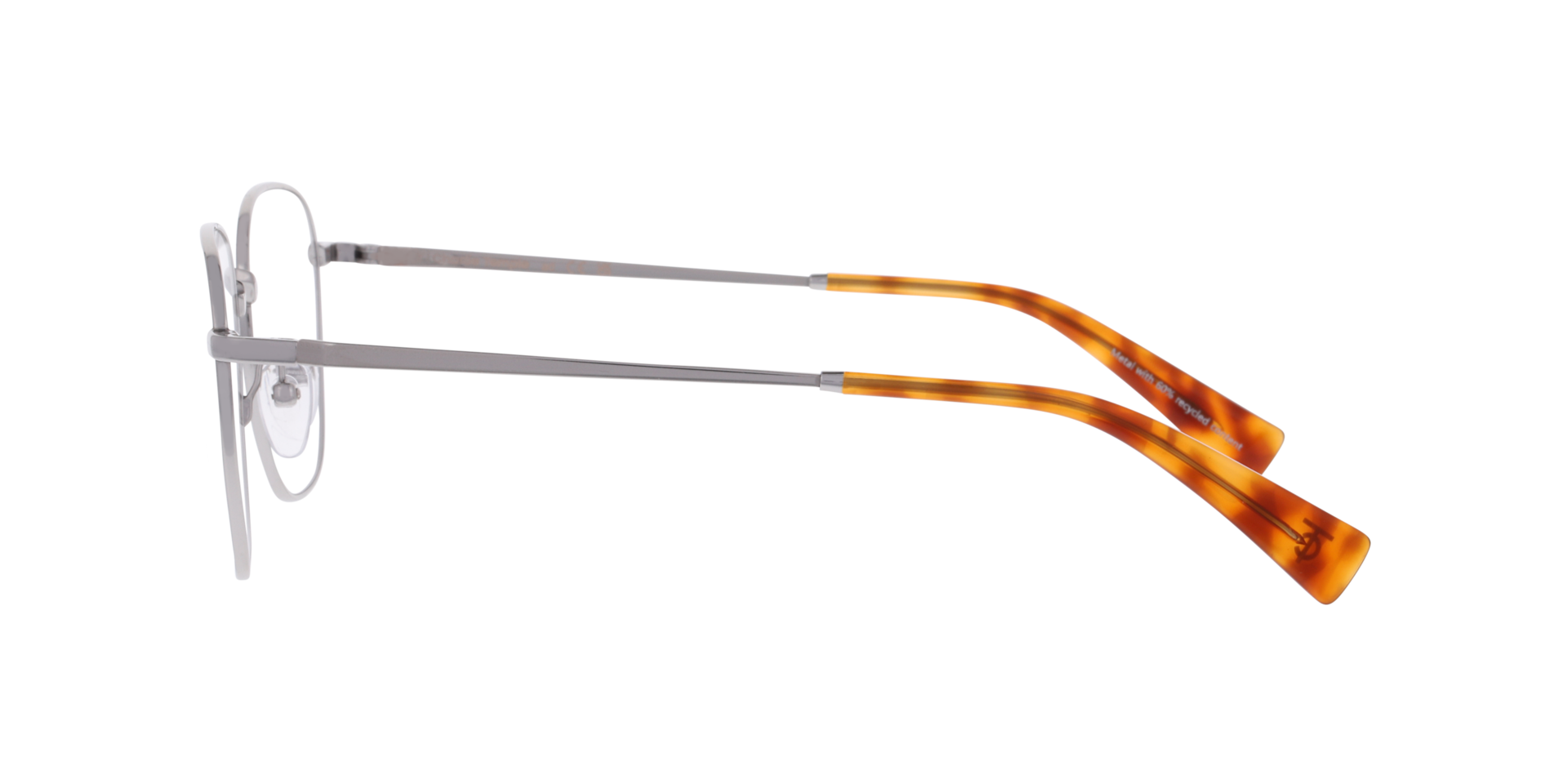 Sandro Silber MetallEyeglass Frames von B24, Seitenansicht