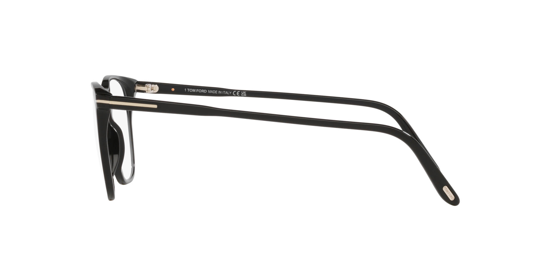 FT5937-B Zwart glanzend AcetaatEyeglass Frames van B24, Zijaanzicht