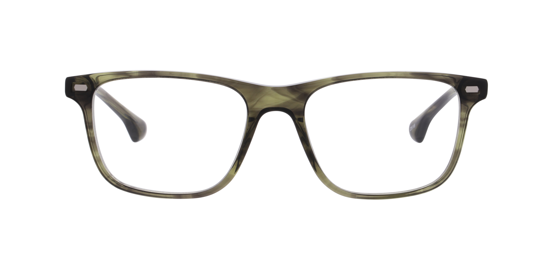 Elvar Crystal Horn Green AcetatEyeglass Frames von B24, Vorderansicht