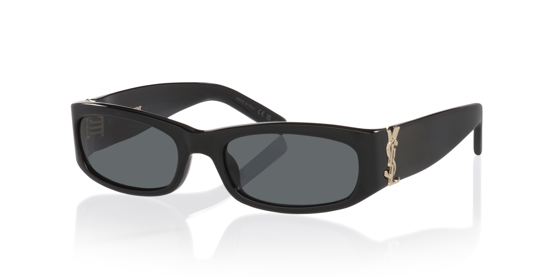 SLM152 Zwart AcetaatSunglass Frames van B24, Hoekweergave