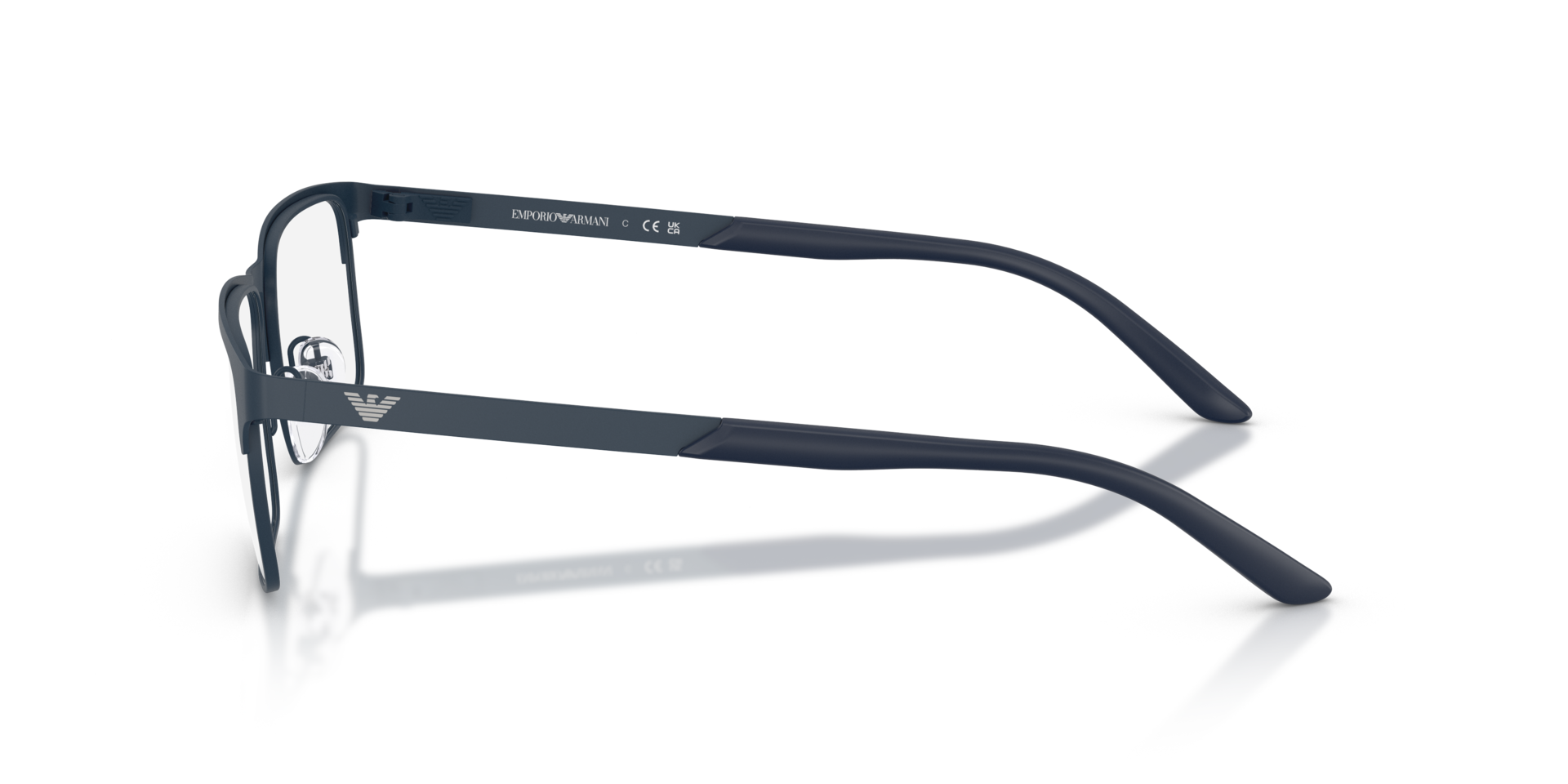 EA1170 Matblauw MetaalEyeglass Frames van B24, Zijaanzicht