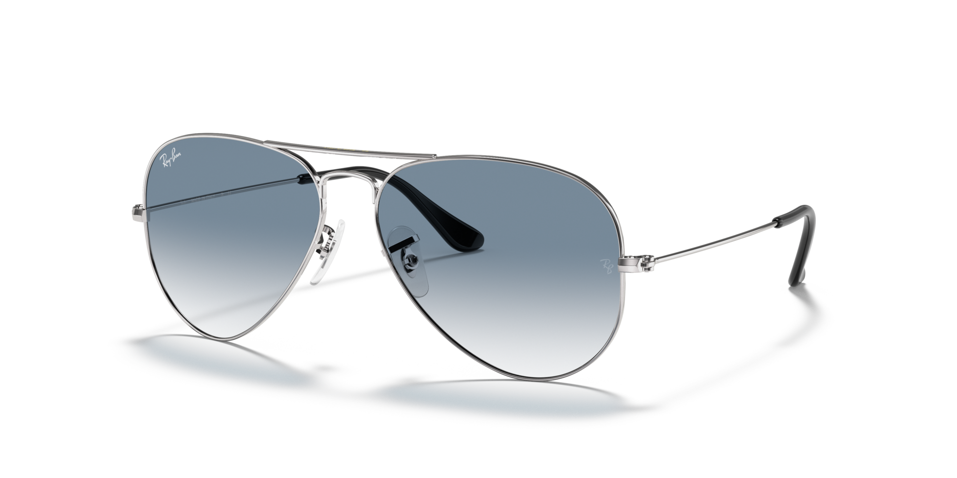 RB3025 Silber MetallSunglass Frames von B24, Dreiviertelansicht