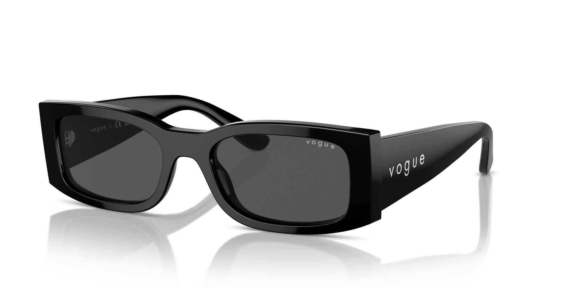 VO5584S Schwarz AcetatSunglass Frames von B24, Dreiviertelansicht