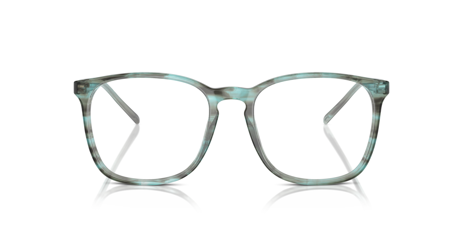 RB5387 Striped Green AcetaatEyeglass Frames van B24, Vooraanzicht