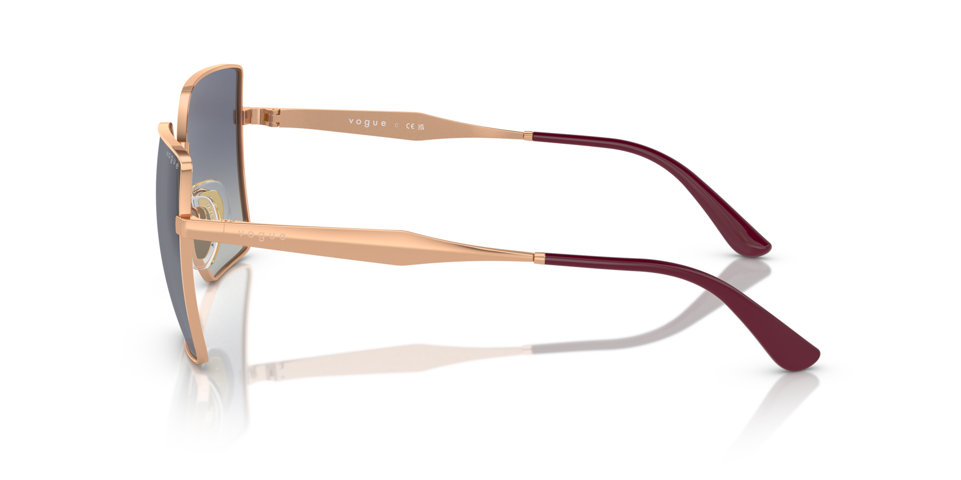 VO4284S Rotgold MetallSunglass Frames von B24, Seitenansicht