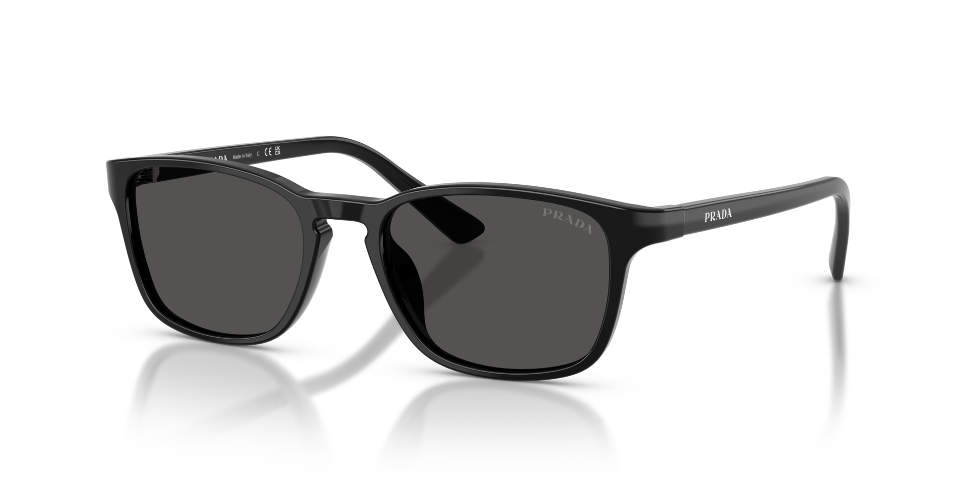 PR D13SU Schwarz AcetatSunglass Frames von B24, Dreiviertelansicht