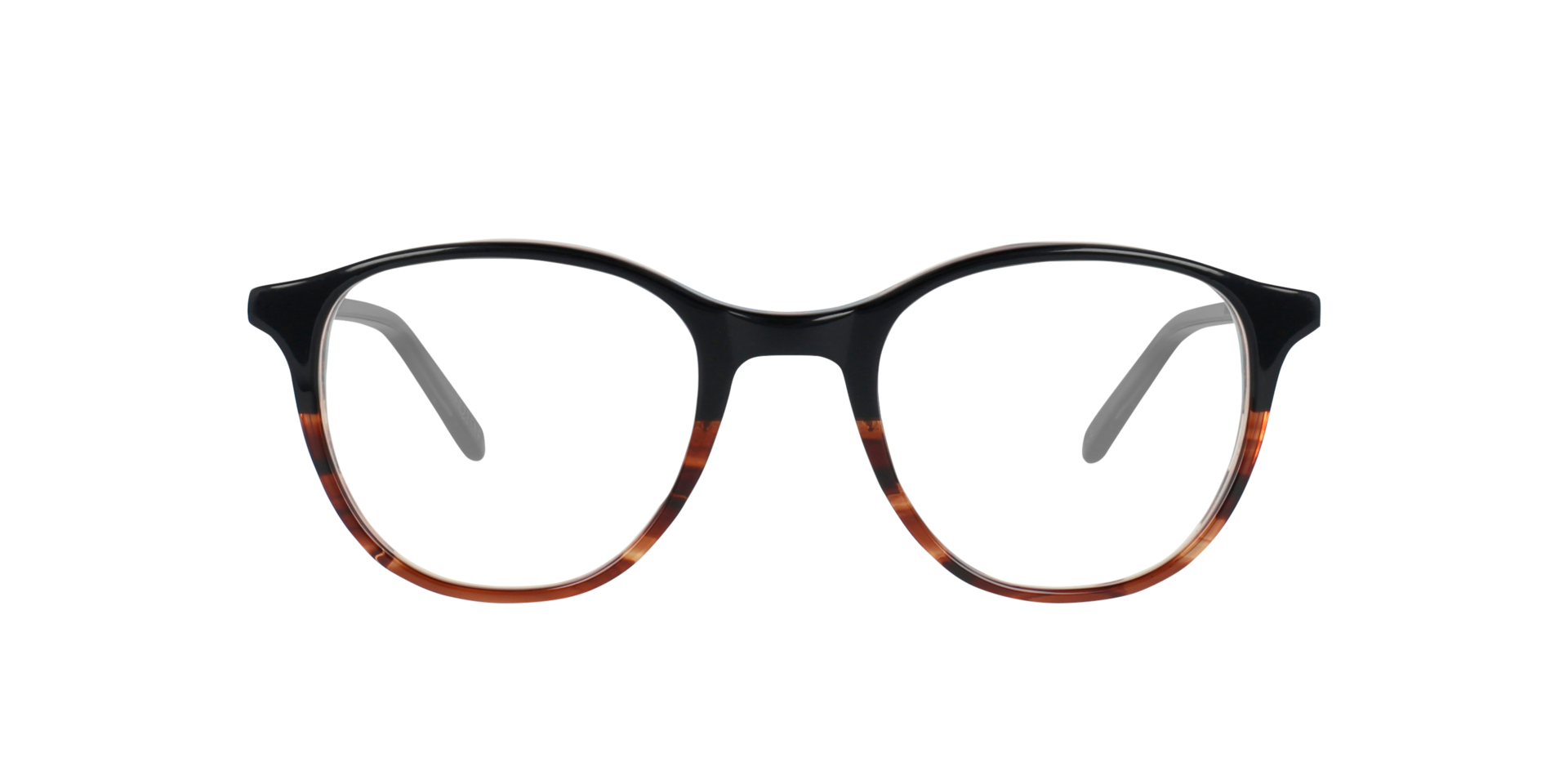 Airin Black Fades Cinnamon AcetaatEyeglass Frames van B24, Vooraanzicht