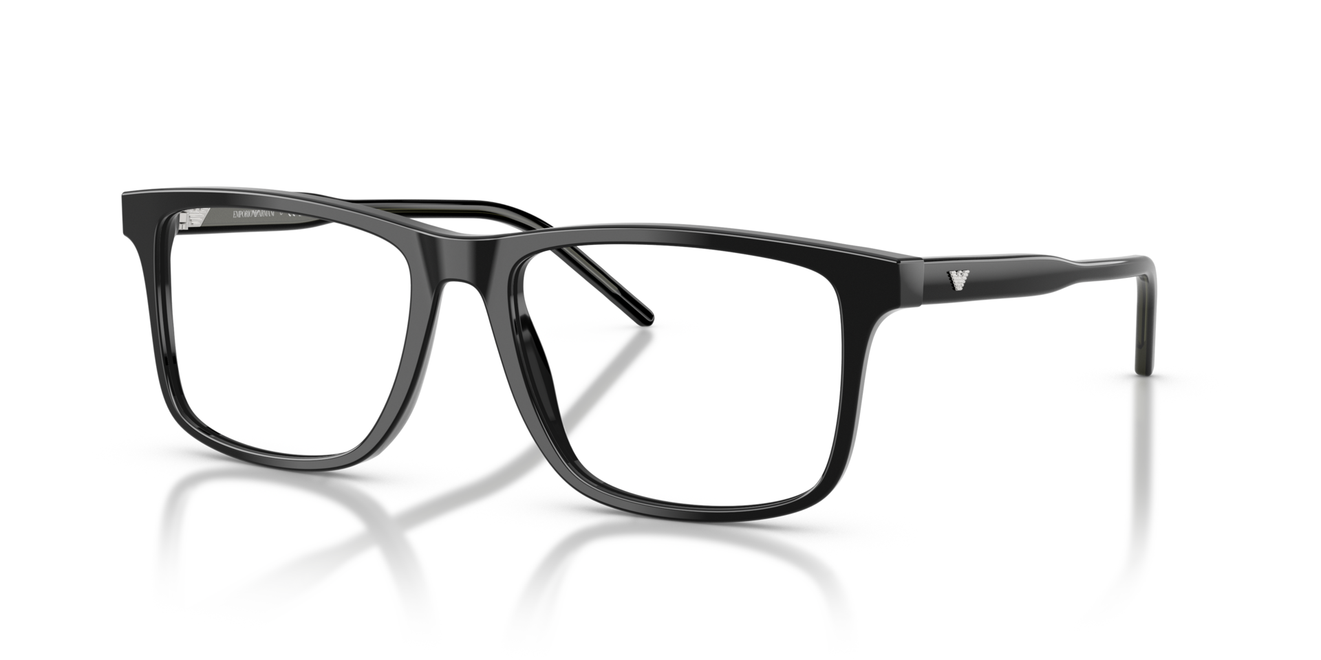 EA3257 Glanzend zwart AcetaatEyeglass Frames van B24, Hoekweergave