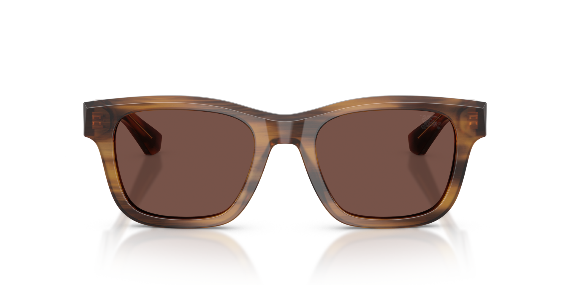 BE4504 Braun gestreift AcetatSunglass Frames von B24, Vorderansicht