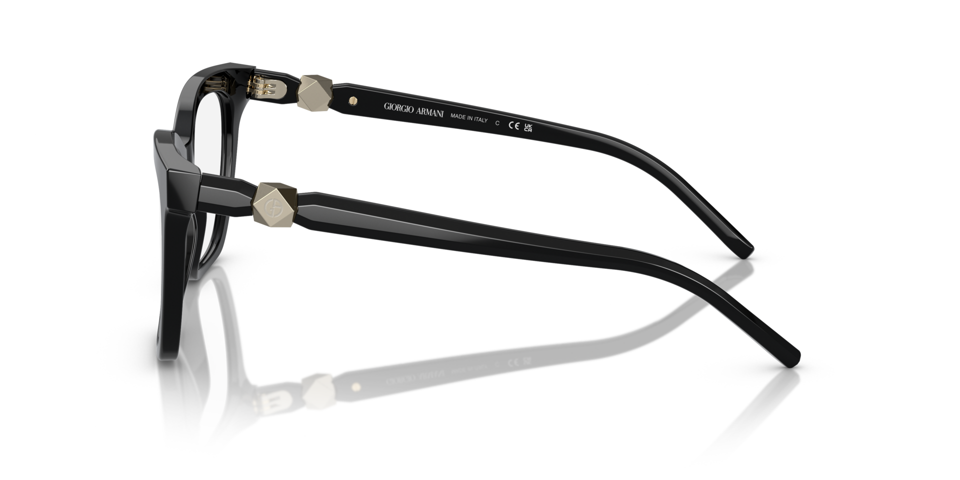 AR7238 Zwart AcetaatEyeglass Frames van B24, Zijaanzicht