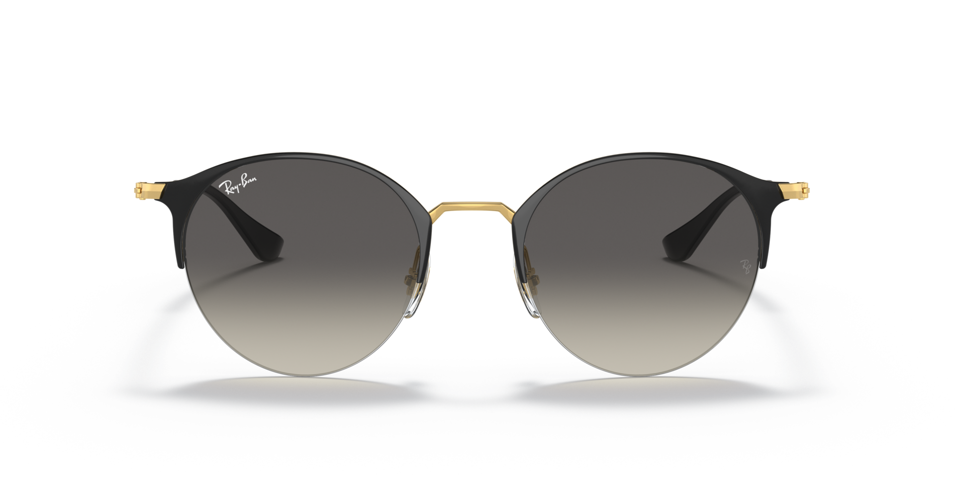 RB3578 Schwarz auf Gold MetallSunglass Frames von B24, Vorderansicht