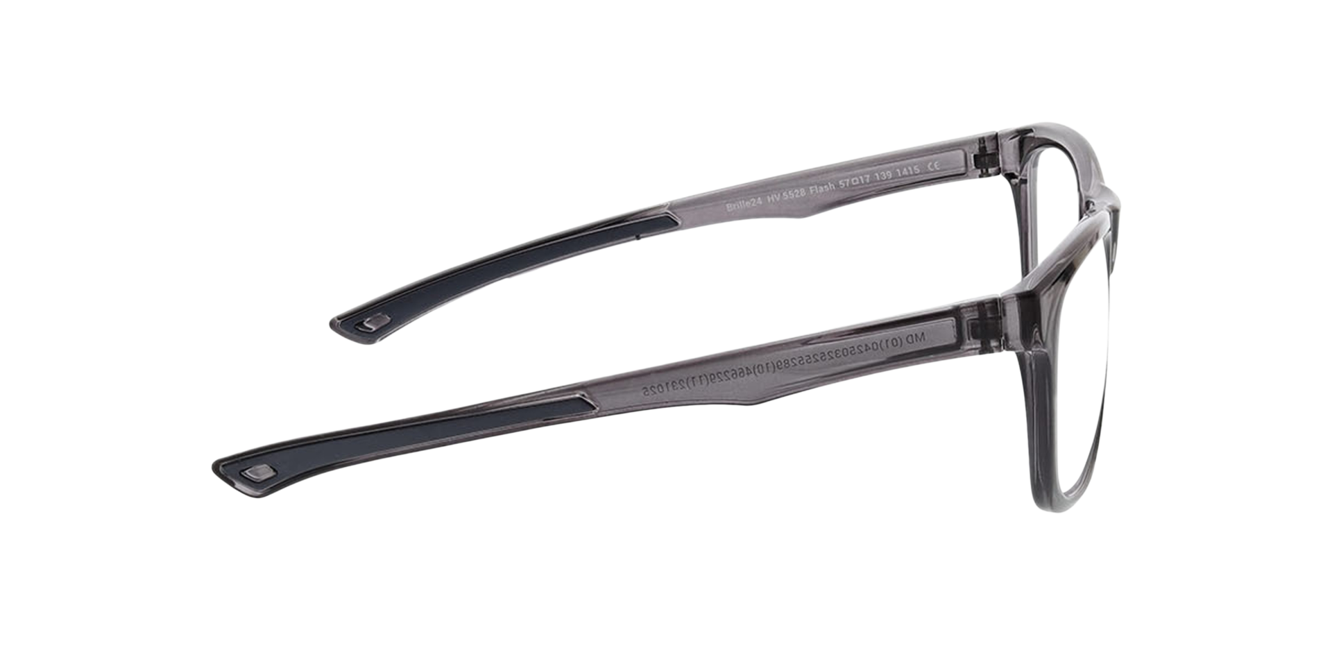 Flash Grijs KunststofEyeglass Frames van B24, Zijaanzicht