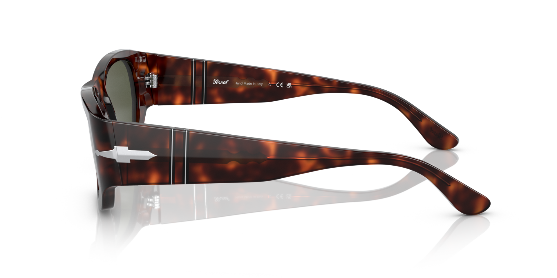 PO3307S Havana AcetaatSunglass Frames van B24, Zijaanzicht