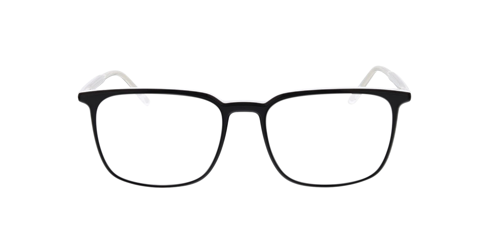 Oakland Trilayer Black  &  Crystal AcetatEyeglass Frames von B24, Vorderansicht