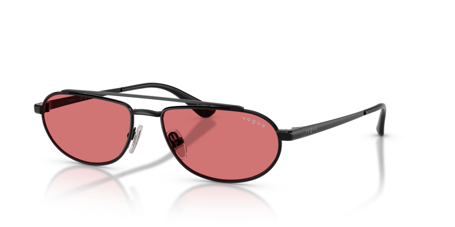 VO4371S Schwarz MetallSunglass Frames von B24, Dreiviertelansicht
