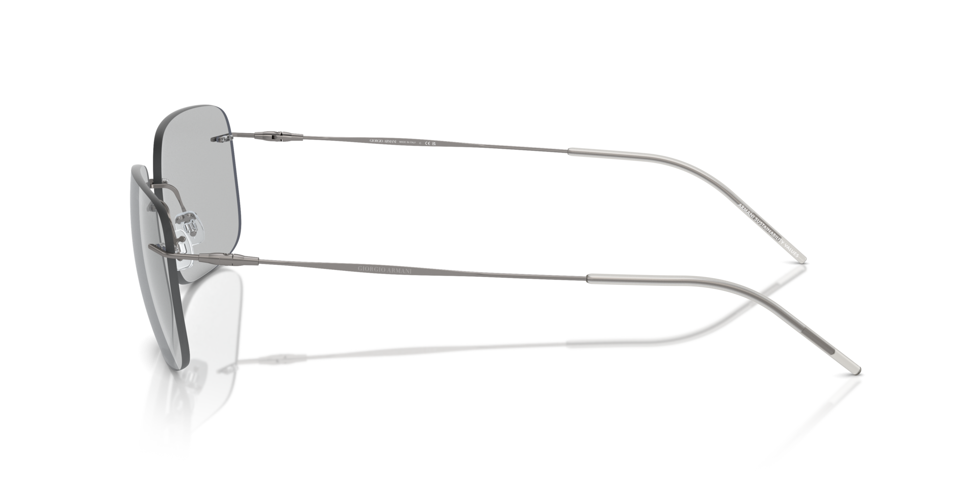 AR1512M Mat Staalgrijs MetaalSunglass Frames van B24, Zijaanzicht