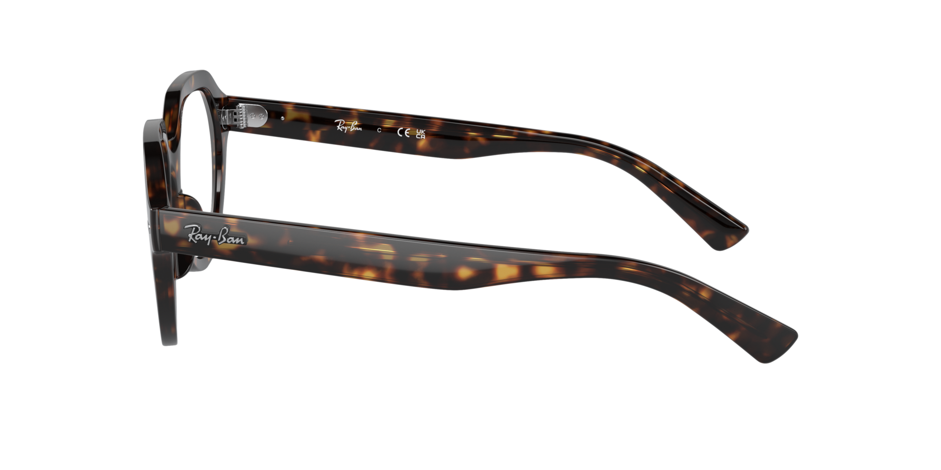 RB7214 Havana KunststofEyeglass Frames van B24, Zijaanzicht