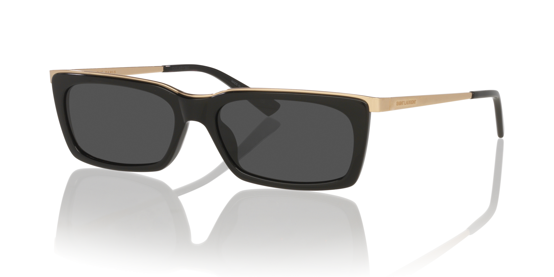 SL 766 Schwarz AcetatSunglass Frames von B24, Dreiviertelansicht