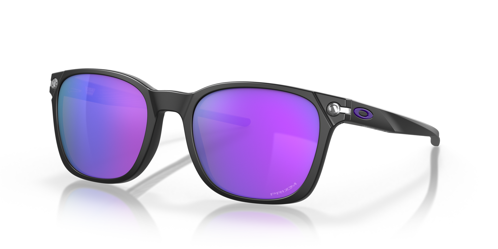 Ojector Matt Schwarz KunststoffSunglass Frames von B24, Dreiviertelansicht