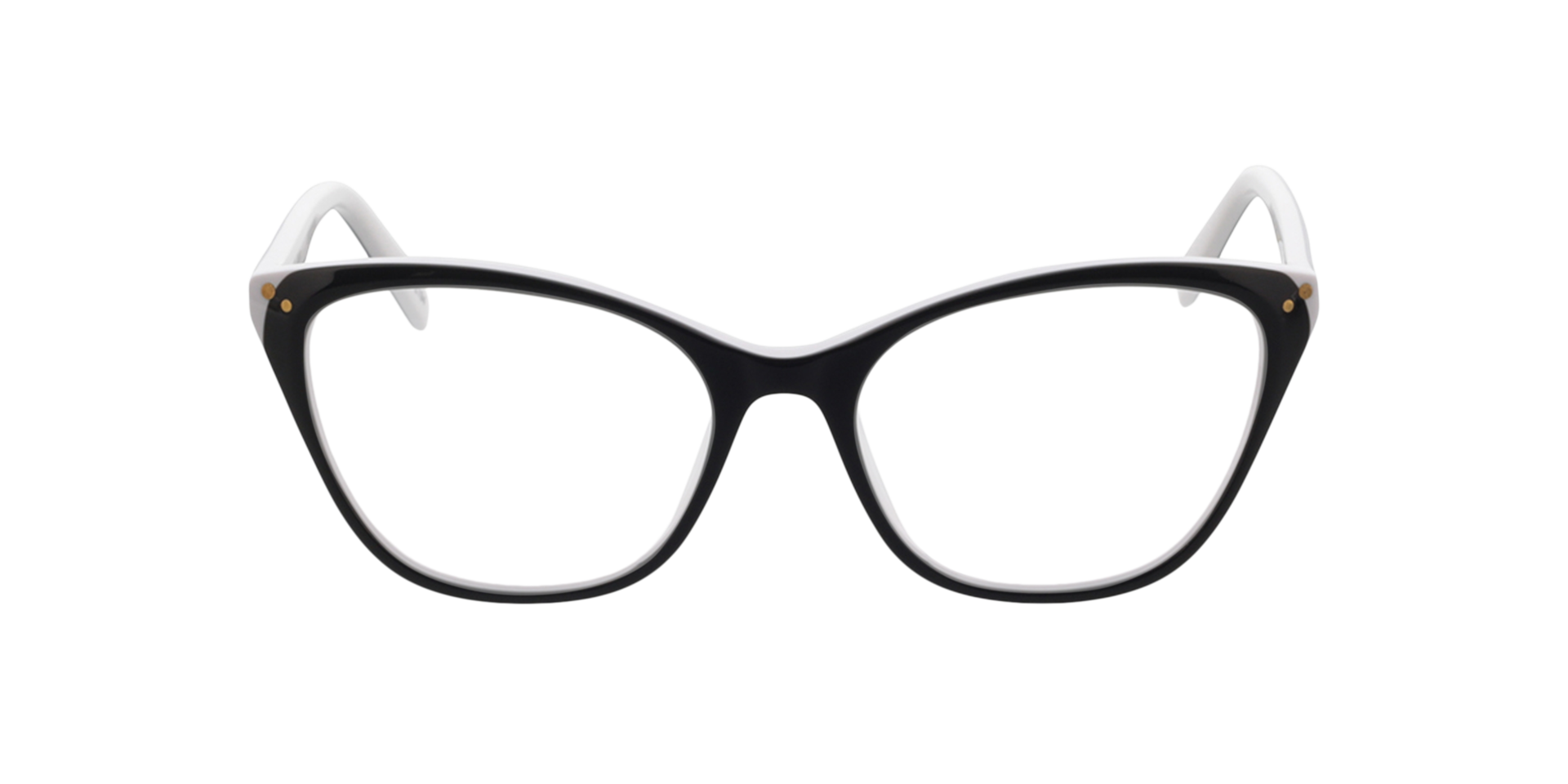 Megan Bilayer Black  &  White AcetatEyeglass Frames von B24, Vorderansicht