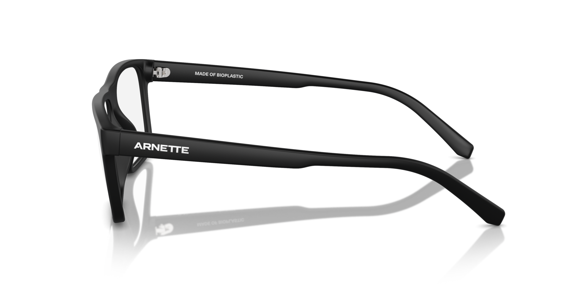 AN7251U Matzwart KunststofEyeglass Frames van B24, Zijaanzicht