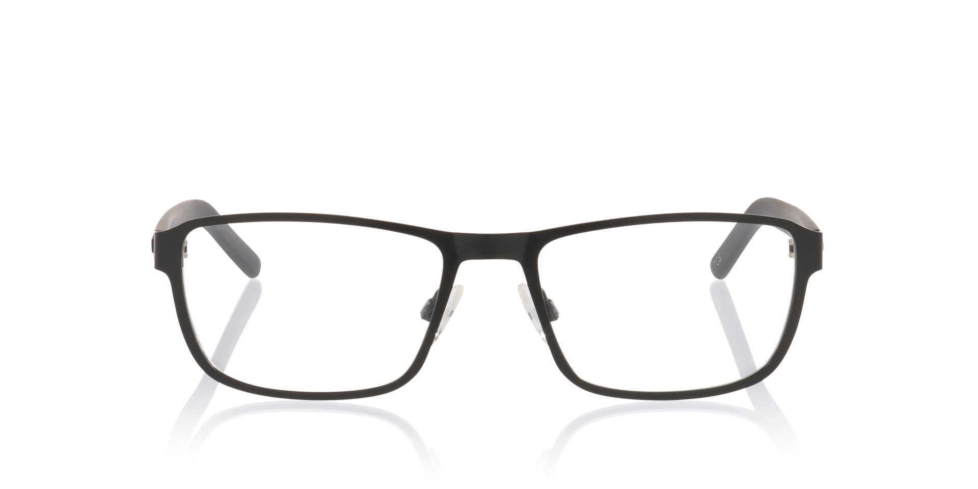 PU0498O Zwart MetaalEyeglass Frames van B24, Vooraanzicht