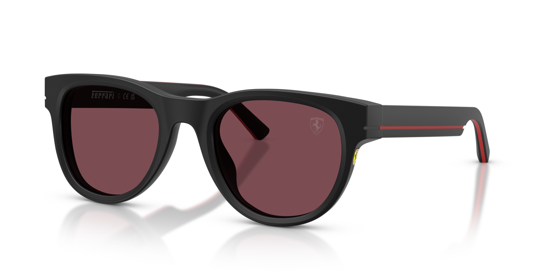 FZ6034U Matt Schwarz AcetatSunglass Frames von B24, Dreiviertelansicht