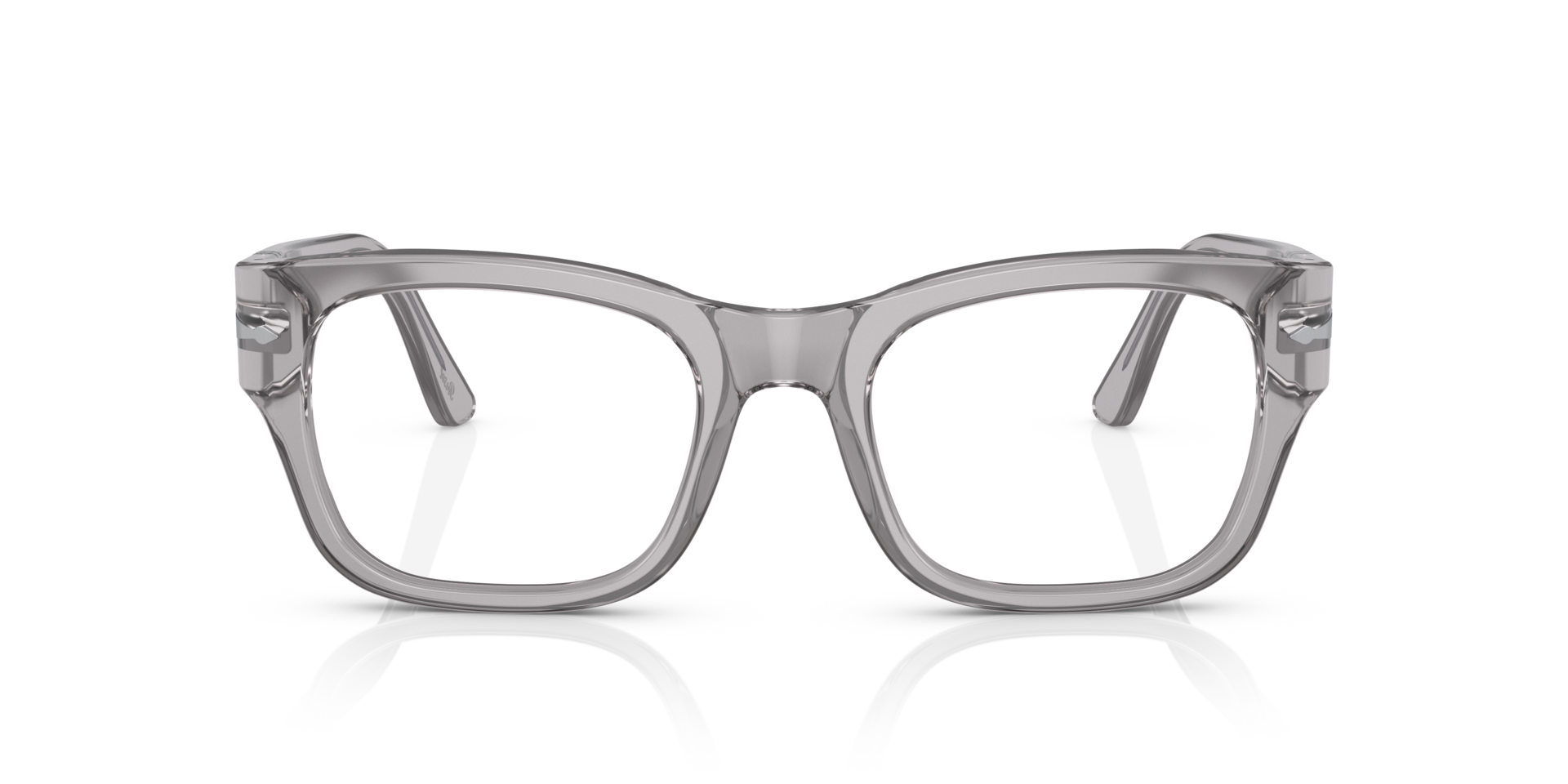 PO3297V Grau transparent AcetatEyeglass Frames von B24, Vorderansicht