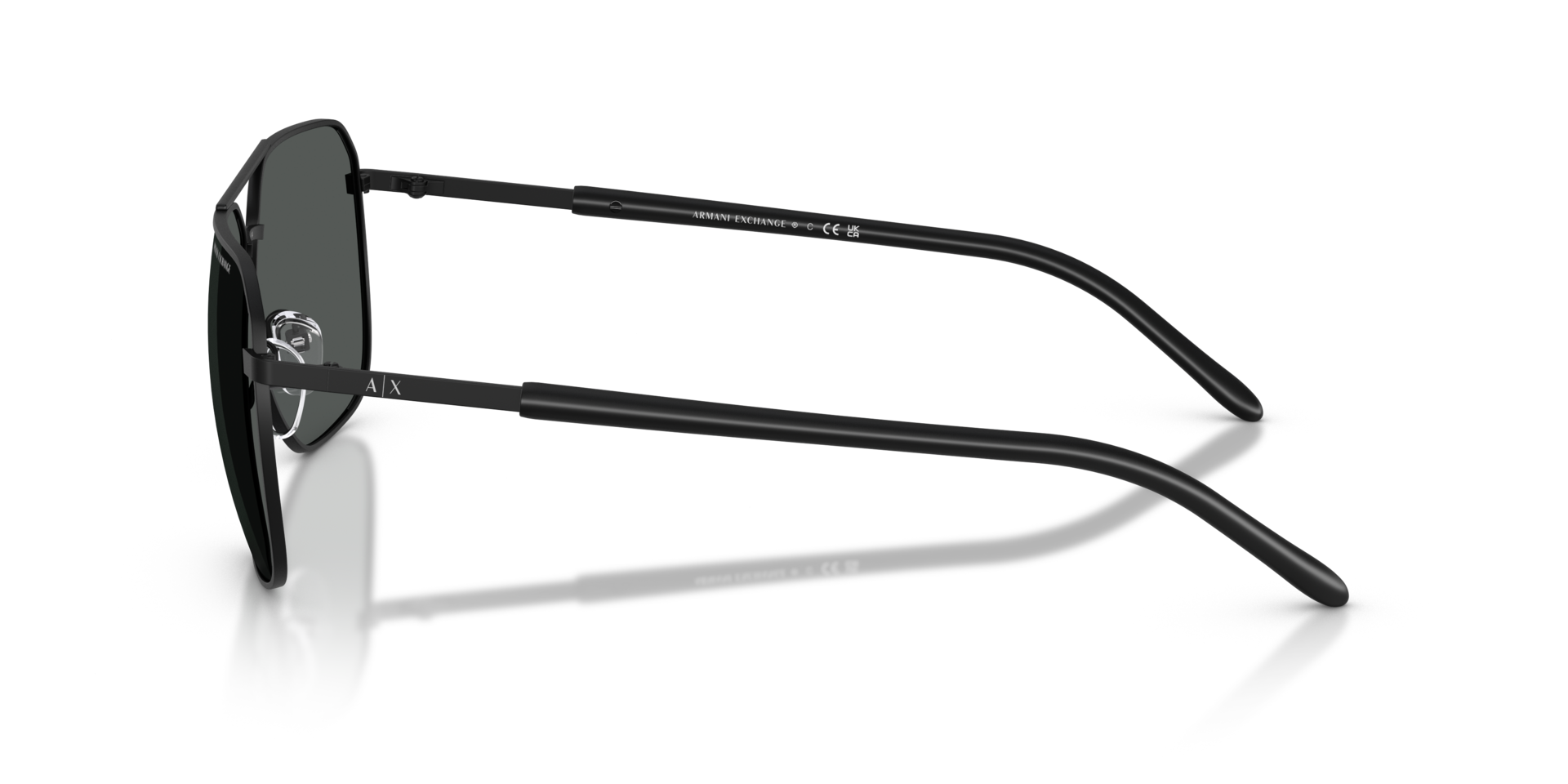AX2057S Matt Schwarz MetallSunglass Frames von B24, Seitenansicht