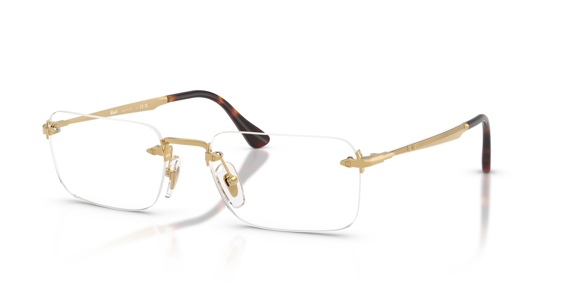 PO1030V Gold MetallEyeglass Frames von B24, Dreiviertelansicht