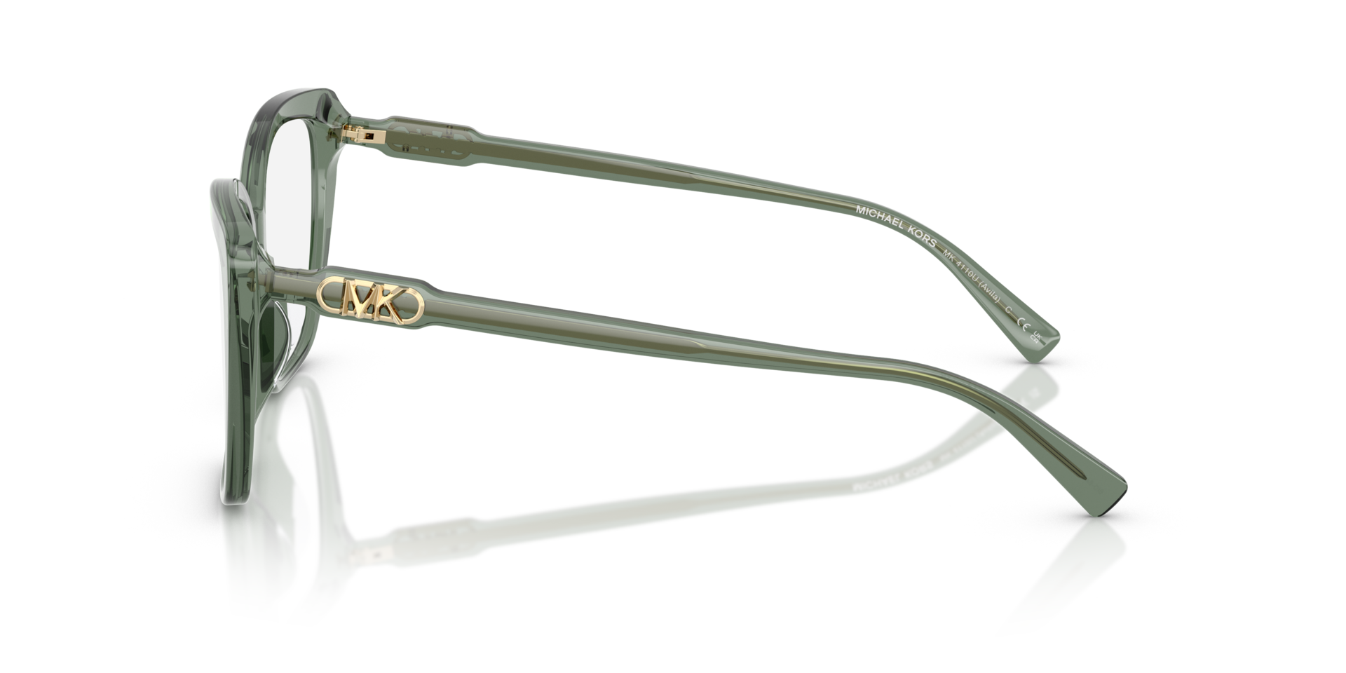 MK4110U Smokey Olive Transparent AcetaatEyeglass Frames van B24, Zijaanzicht