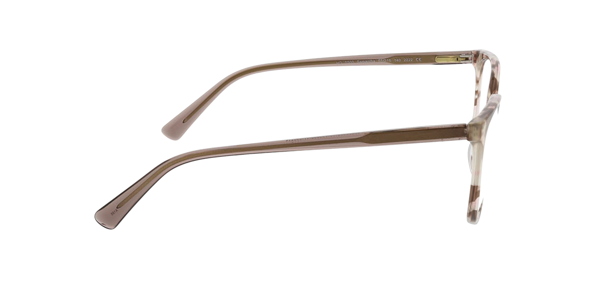 Samantha Gestippeld bruin roze Havana AcetaatEyeglass Frames van B24, Zijaanzicht