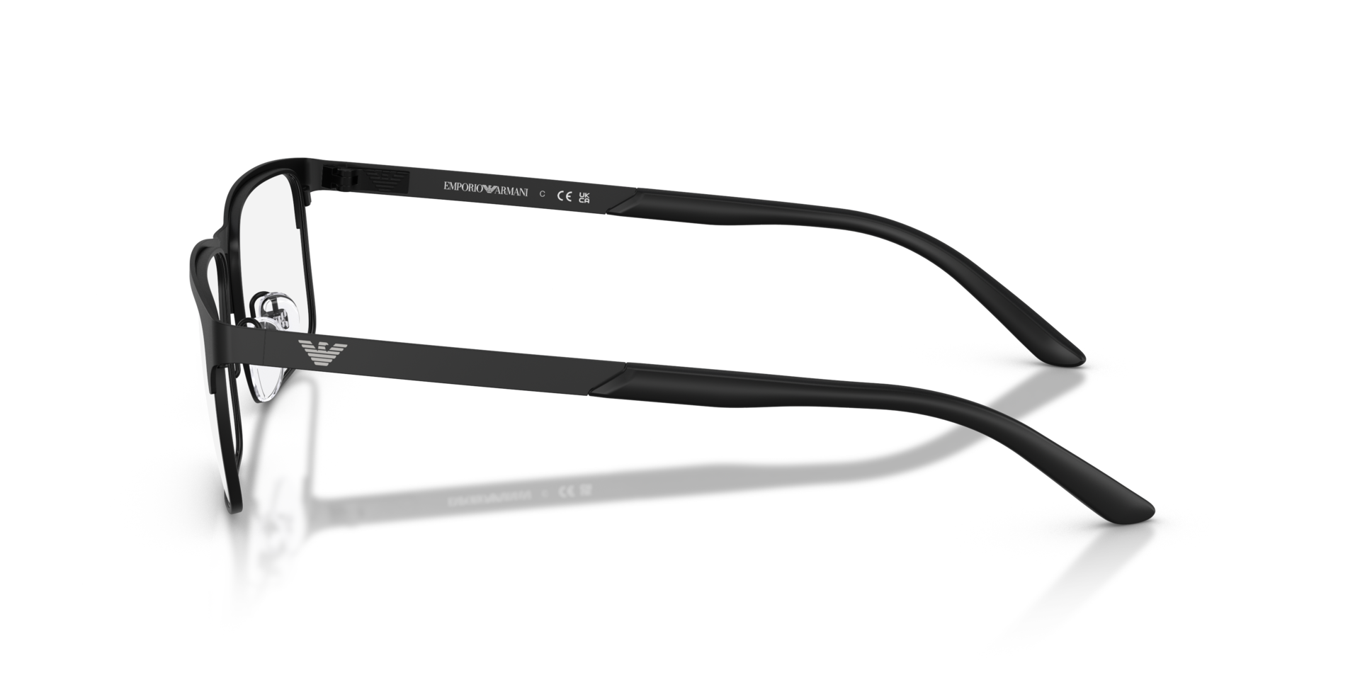 EA1170 Matt Schwarz MetallEyeglass Frames von B24, Seitenansicht