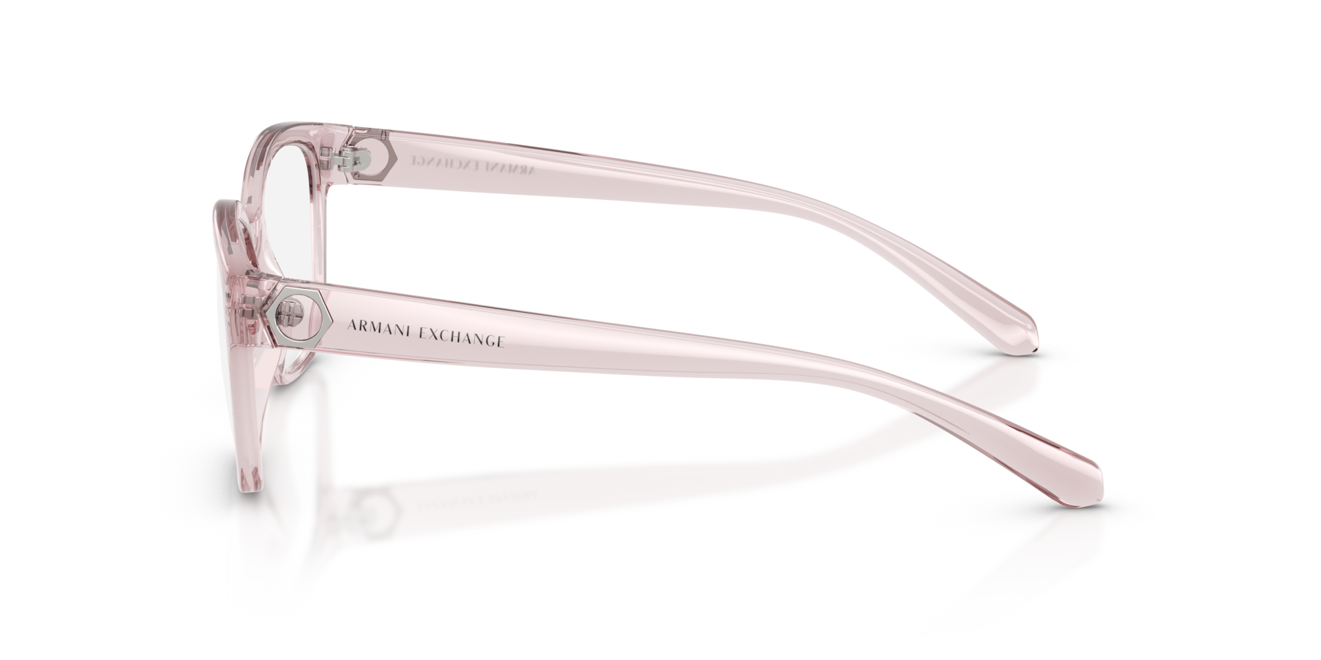 AX3098 Shiny Transparent Pink KunststoffEyeglass Frames von B24, Seitenansicht