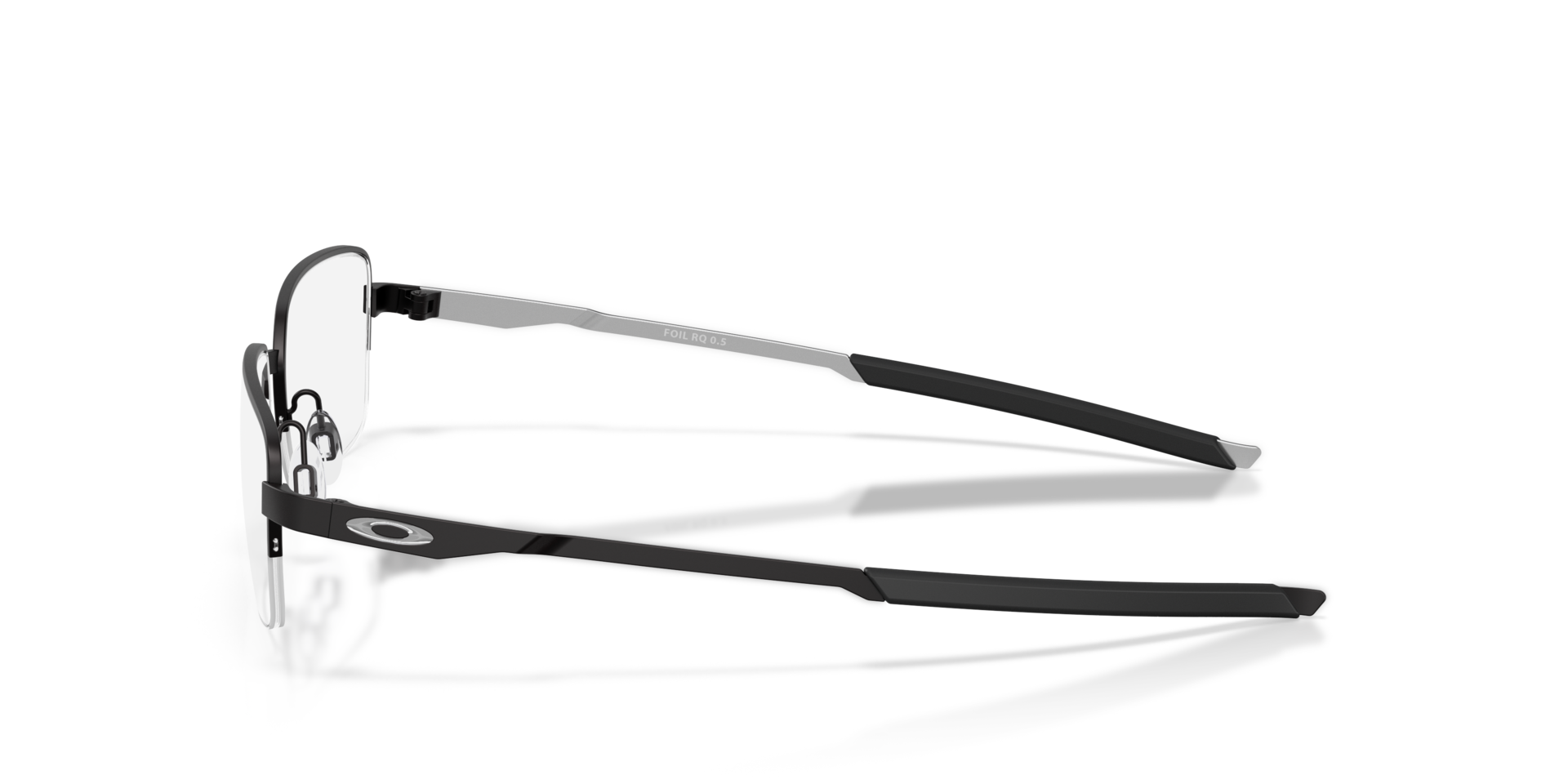 Foil RQ 0.5 Satijnglans zwart MetaalEyeglass Frames van B24, Zijaanzicht