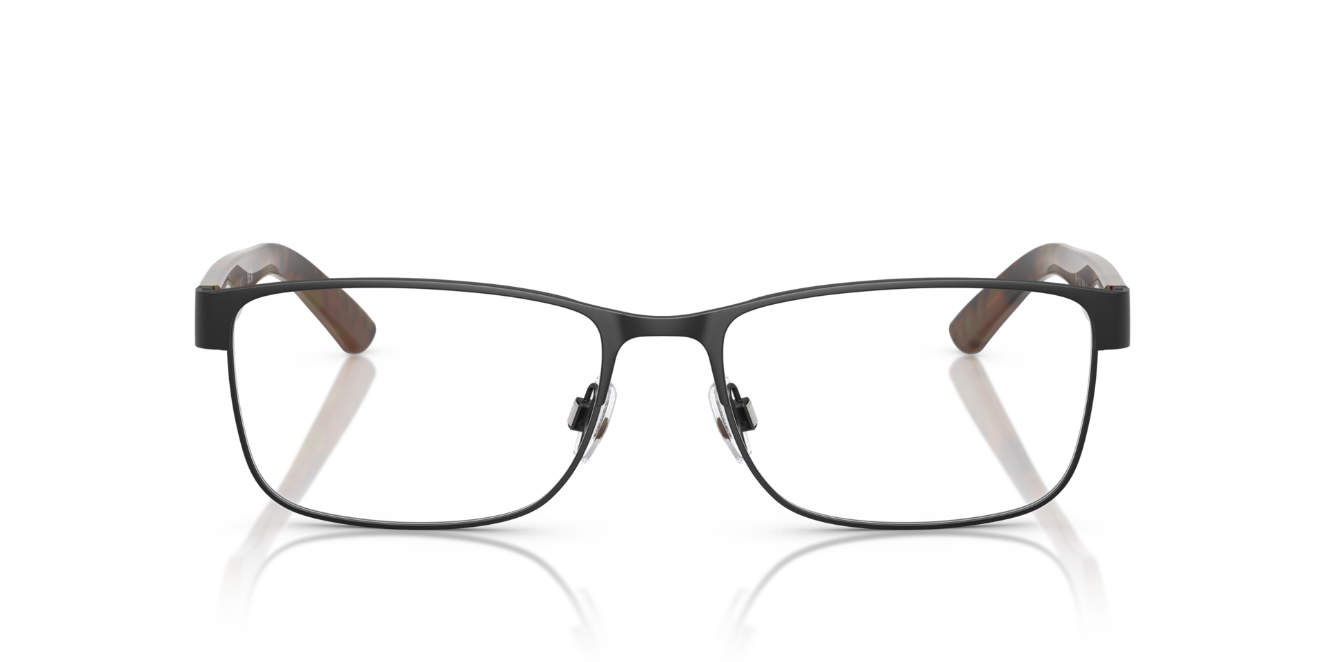 PH1157 Matt Schwarz MetallEyeglass Frames von B24, Vorderansicht